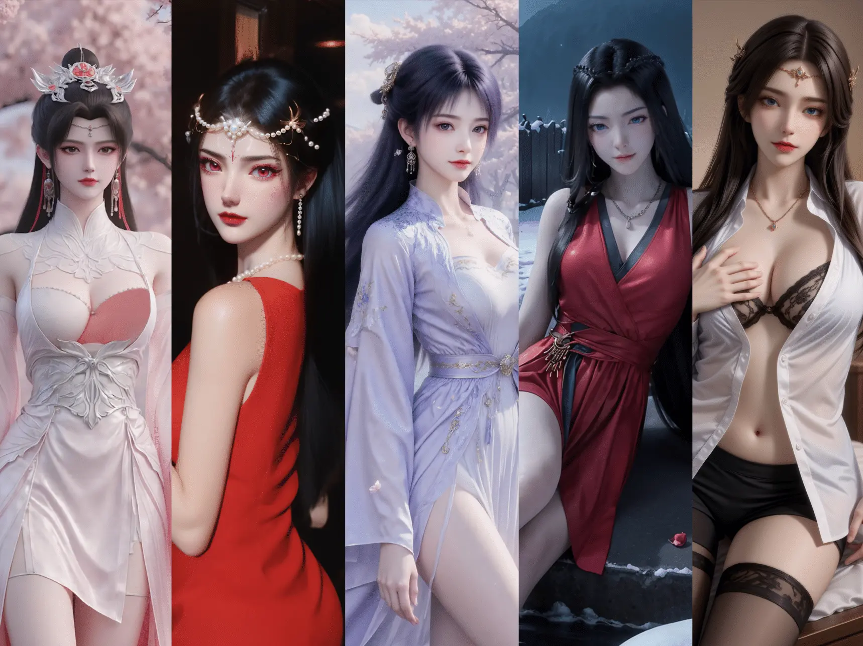 250417 柳眉红蝶/姬紫月/元瑶/玄衣 四组合集 2662P